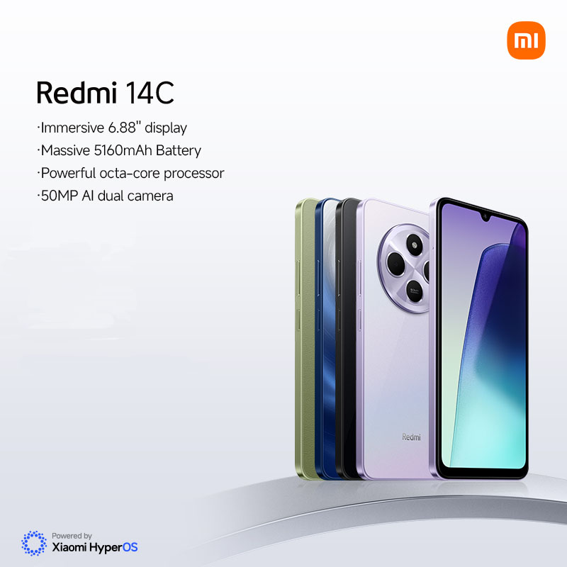 Xiaomi Redmi 14C Smartphone | 6+128GB/8+256GB, Local Warranty