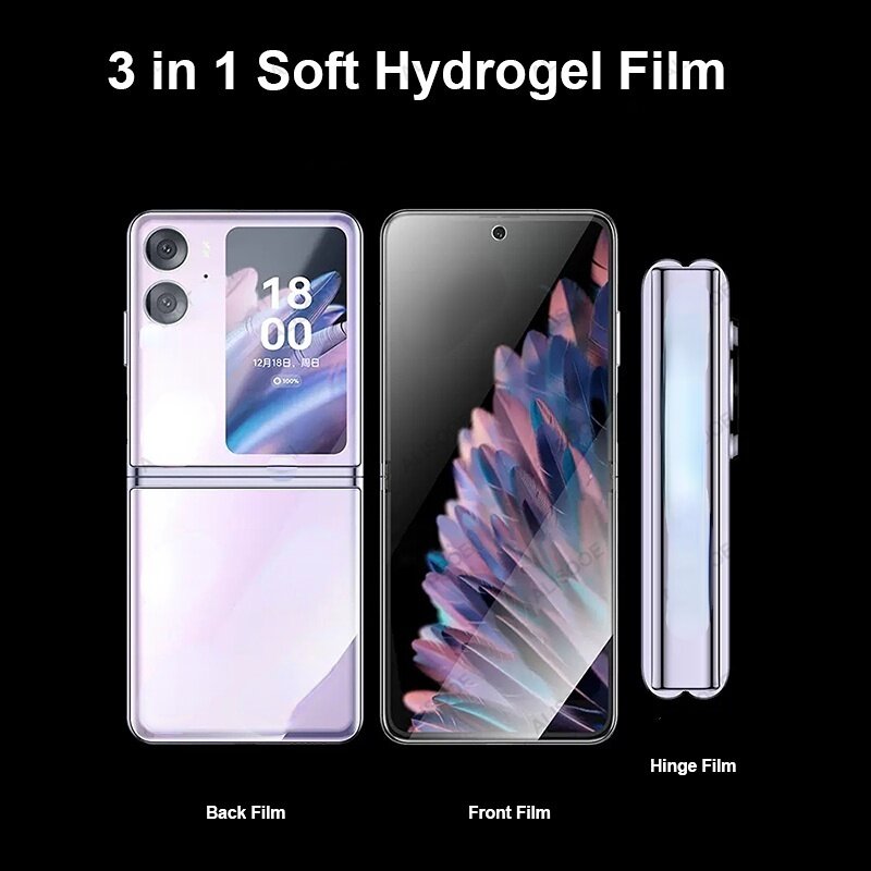HOCE Hydrogel Film for Oppo Find N2 Flip HD Clear Front Back Soft Full Cover Screen film Protector for OppoFindN2
