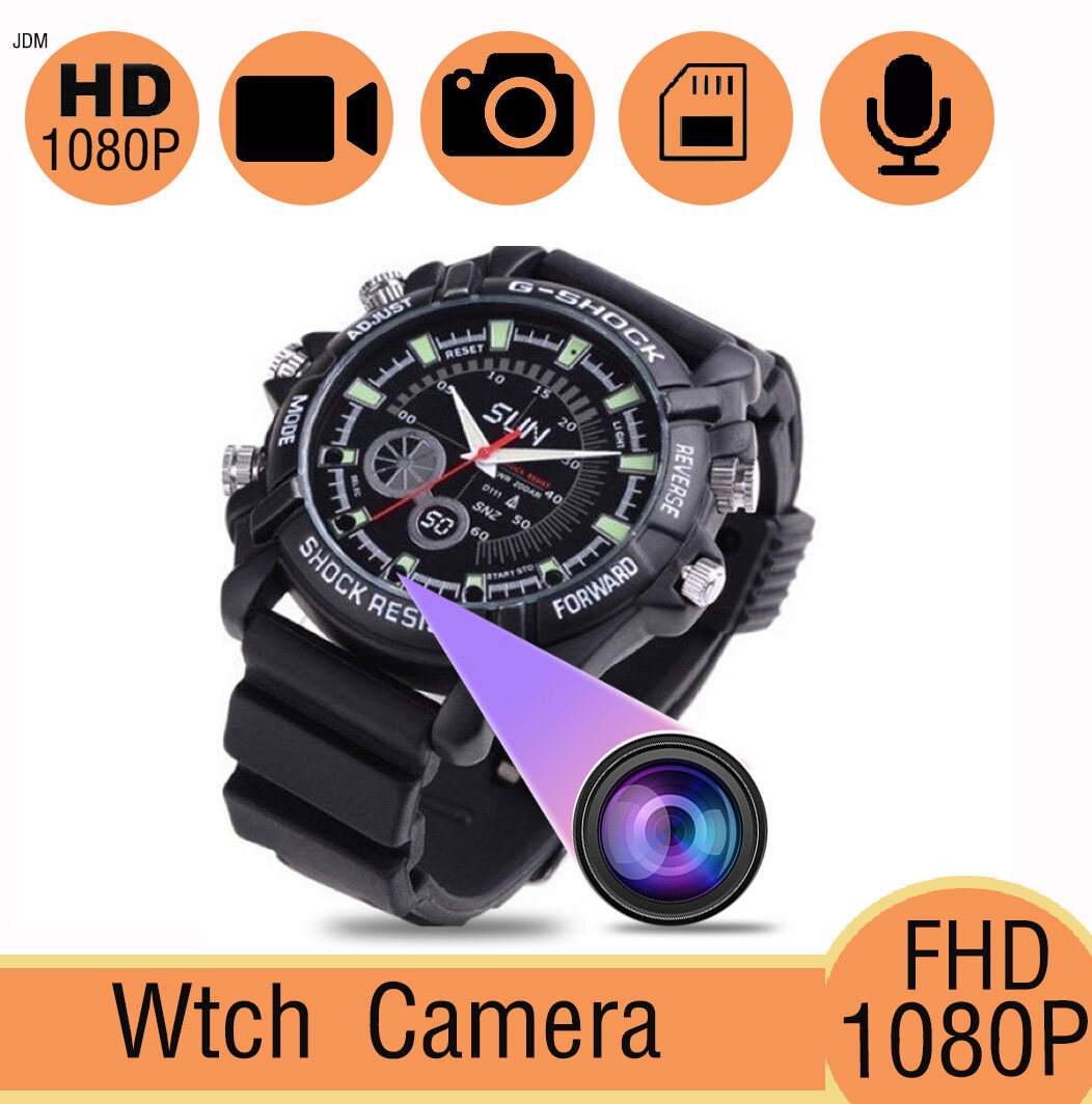 JDM Mini 32GB DVR Waterproof HD 1080P Hidden Watch Camera Night Vision Camcorder