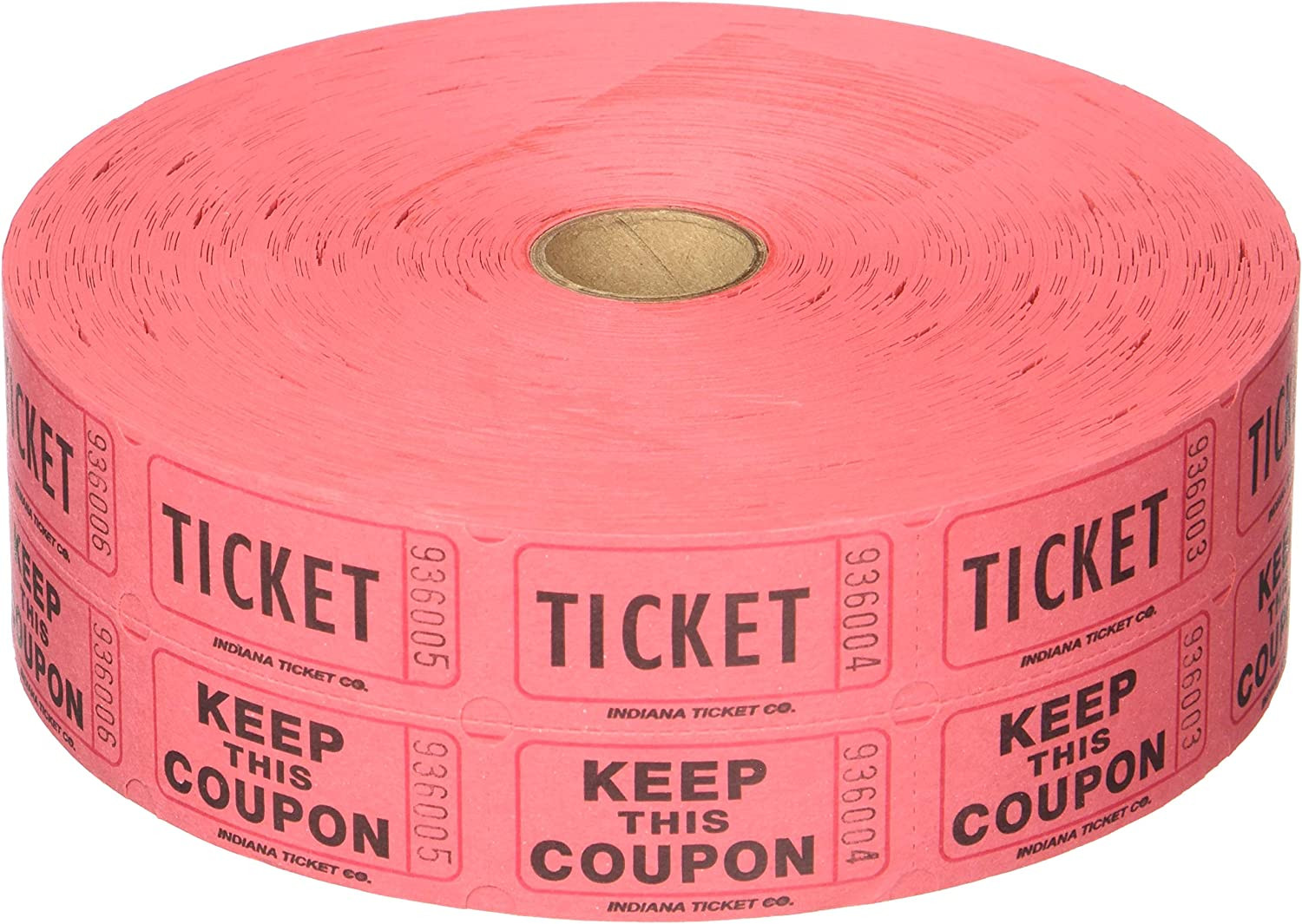 amscan Fun Multi-Purpose Double Roll 2" Game Tickets (2000Piece) Party Activity, Red